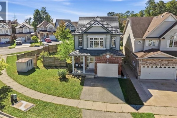 Aerial view of the residential property at 430 Mountain Laurel Crescent. - 430 Mountain Laurel Crescent, Kitchener