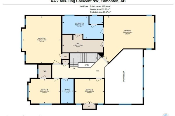 Primary Bedroom - 4377 Mcclung Cr Nw, Edmonton, AB T6R0M8 Photo 5