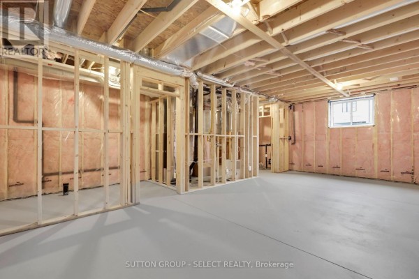 Unfinished basement with framing and exposed joists - 4387 Green Bend Road London South