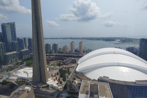 View of Toronto skyscrapers and cityscape from a high vantage point. - 4406 - 300 Front Street W, Toronto