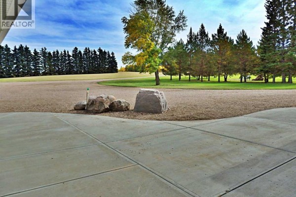 A grassy clearing with mature evergreen and deciduous trees, some showing fall colors. - 45070 514 Township, Rural Vermilion River, County Of