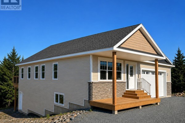 Three-quarter front exterior of the beige house, with neighbours visible on the right. - 47 Gosling Circle, Porters Lake