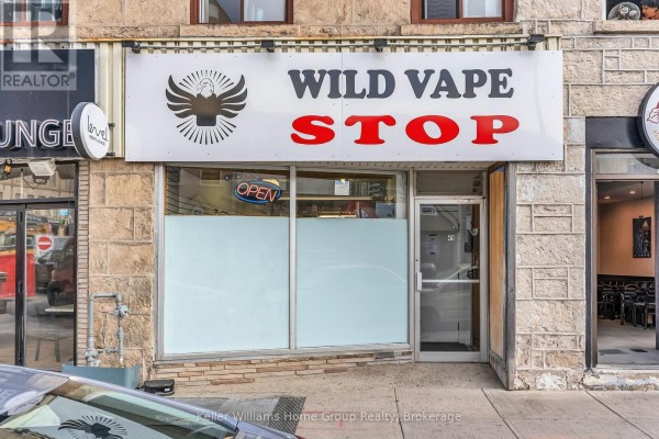 Exterior storefront of Wild Vape Stop at 49 Cork Street E, Guelph. - 49 Cork Street E, Guelph