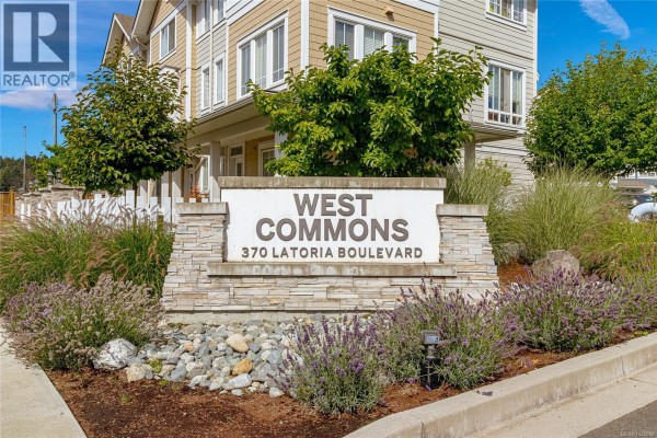 Monument sign for West Commons at 370 Latoria Boulevard with landscaping. - 50 370 Latoria Blvd, Colwood