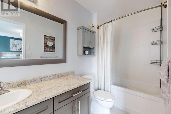 Bathroom vanity, toilet, and bathtub - 55 Stocks Lane Aurora