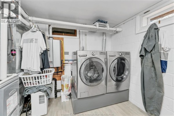 LG washer and dryer, tankless water heater, laundry basket - 567 Edinborough Windsor