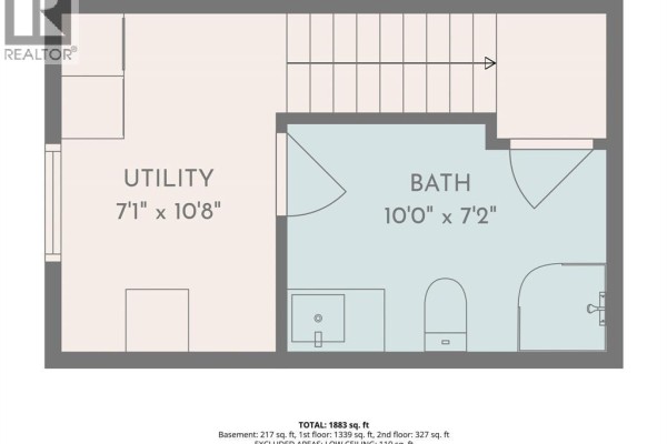 Floor plan with utility room and bathroom - 567 Edinborough Windsor