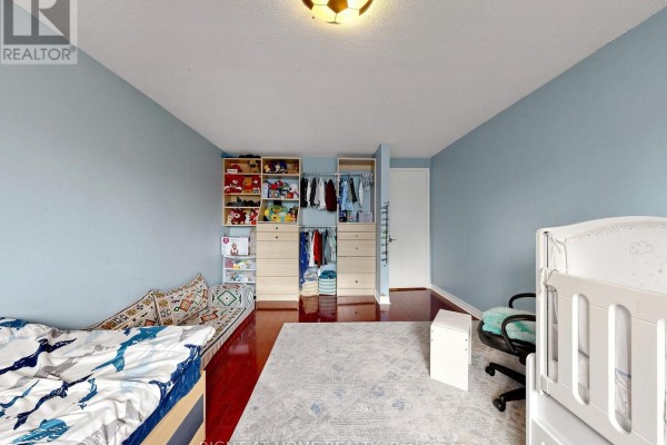 Bedroom with bunk bed and soccer ball light - 59 Brennan Road Ajax