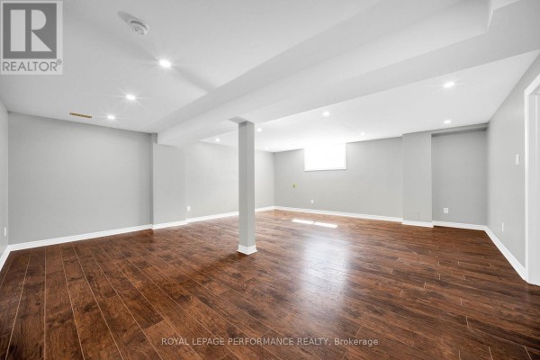 Finished basement with laminate floors & recessed lighting - 593 Pinawa Circle Ottawa