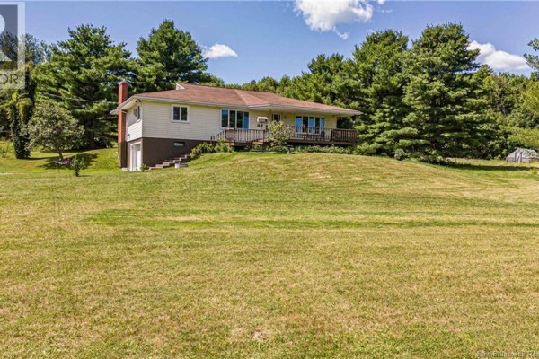 Detached two-car garage with brown doors and white siding in a grassy yard. - 596 165 Route, Riceville