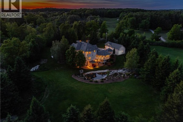 Aerial view showing the property at 6805 Concession Rd 2, Puslinch, Ontario. - 6805 Concession Rd 2, Puslinch