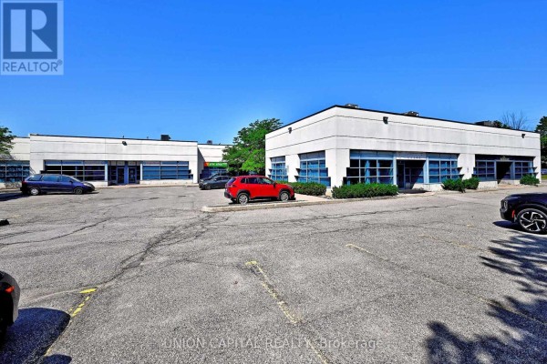 Aerial view of the commercial building complex with multiple units and parking areas. - 7 & 8 - 95 Royal Crest Court, Markham