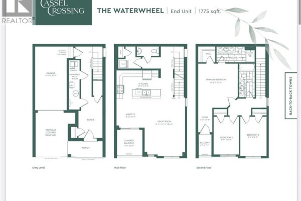 Site plan of Cassel Crossing townhouse development with numbered blocks and units on Hincks Street. - 80-501 Hincks Street, New Hamburg