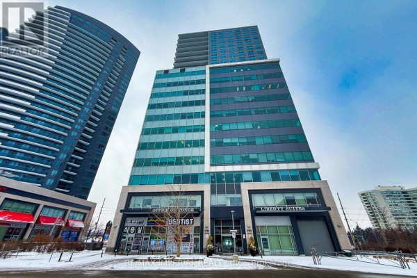 Exterior view of the 7191 Yonge Street commercial building with surrounding residential towers - 803 - 7191 Yonge Street, Markham