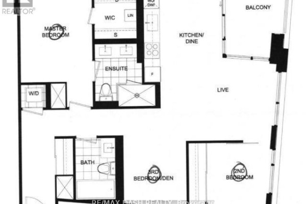 Open living area with dark hardwood flooring and large windows - 806w - 27 Bathurst Street, Toronto