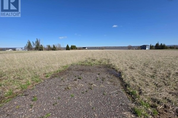 Open field with dry grass and a gravel pathway leading into the distance. - 840 Brule Point Road, Brule Point