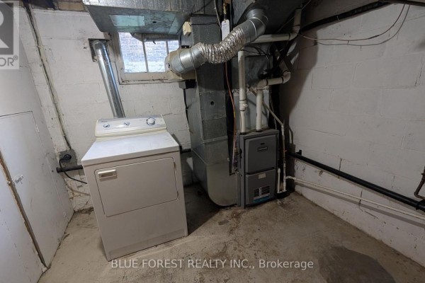 Dryer and furnace in basement - 867 Queens Avenue London East