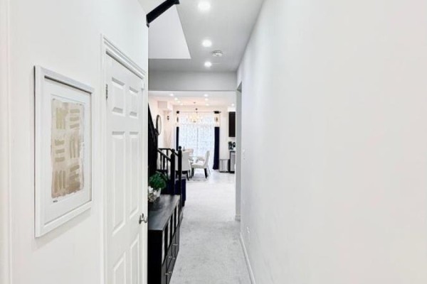 Interior view of double glass doors reflecting the outdoor scenery. - 89 Hartley Avenue, Brant
