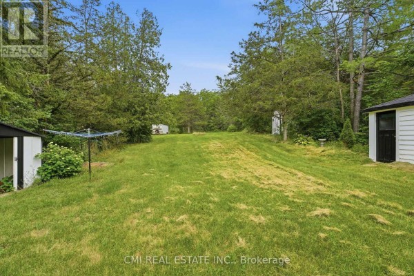 Spacious yard with trees, shed, clothesline, bird bath - 977 County Rd 38 Trent Hills