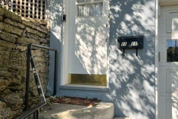 Front door with glass panes, mail slot, and address numbers. - A - 11 Kippewa Drive, Ottawa
