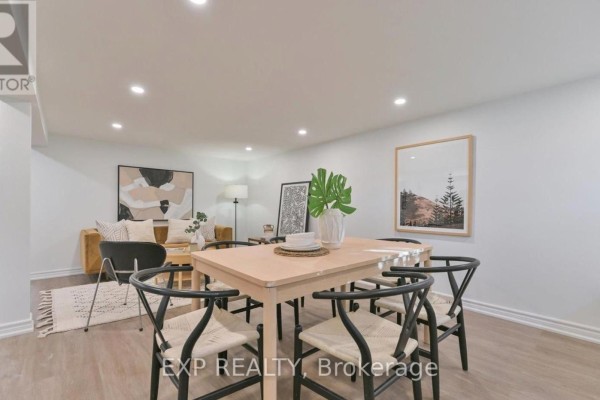 Basement dining area with table, chairs, and modern decor - Basement - 421 Browndale Crescent, Richmond Hill