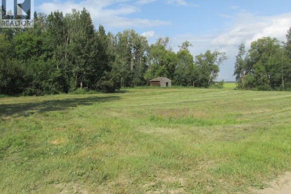 A small wooden shed sits in a grassy clearing surrounded by trees. - Land East Of Nipawin, Nipawin Rm No  487