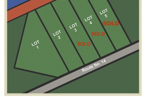Map of the property showing available and sold lots along Route No. 14. - Lot 06-1 Route 14, Campbellton