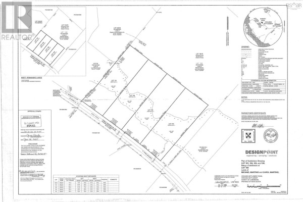 Survey plan of the property with lot divisions and boundary measurements. - Lot 101 Crouses Settlement Road, Crouses Settlement