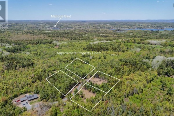 Aerial view of several lots outlined in white within a forested area. - Lot 108 Cleversey Ridge Park, Fauxburg