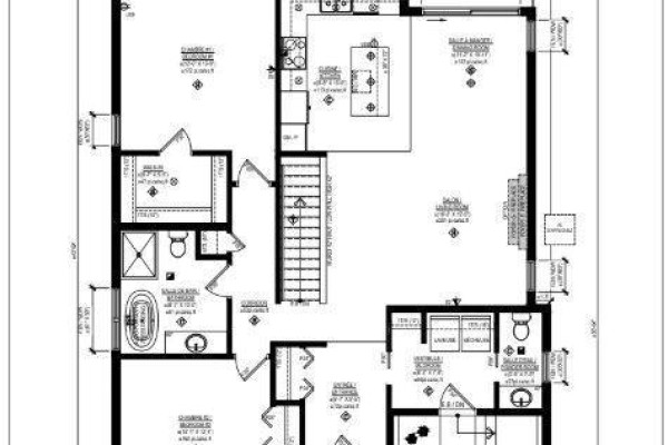 Floor plan of the main level showing living spaces, kitchen, bedrooms, and bathrooms. - Lot 6 Juniper Street, The Nation