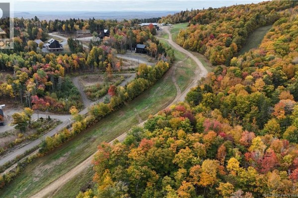 Distant aerial perspective of a ski hill with slopes, surrounded by fall-colored trees. - Lot 9 Raven Ridge Road, Central Hainesville