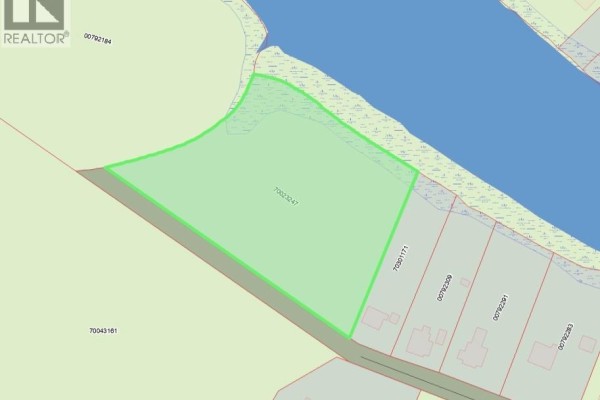 Map showing property lines, lot numbers, and adjacent bodies of water. - Lot Church Street, Port Elgin