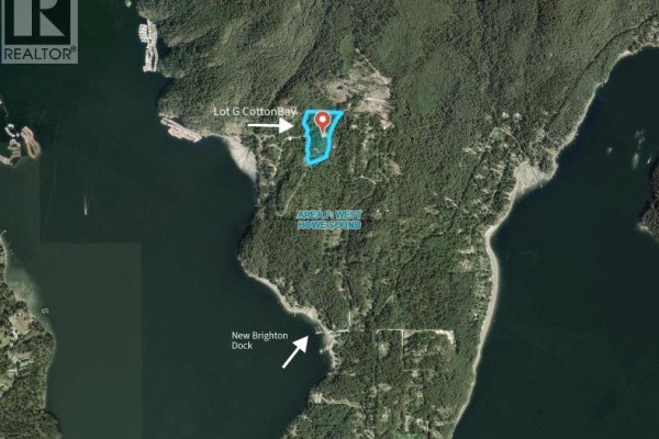 A dirt path leads through a treed area with Lot G marker visible. - Lot G Cotton Bay Road, Gambier Island