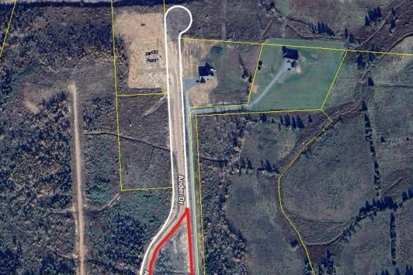 Aerial map showing property lines and roads, including Ander Drive. - Lot Shore Road, Waterside