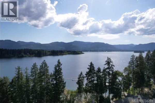 View of a suburban neighborhood with homes nestled amongst trees, overlooking Lake Cowichan. - Lt 46 Lakefront Dr, Lake Cowichan