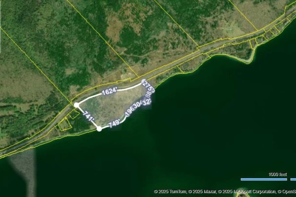 Map detailing the shoreline and surrounding land features. - Marble Mountain Road, Lime Hill