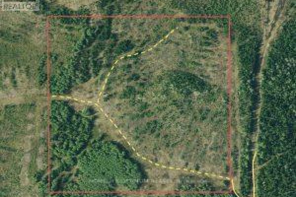 Aerial view of a square parcel of wooded land with interior dotted lines showing paths. - Ne Part Of S Lot 1 Con 6 N/a, Timmins