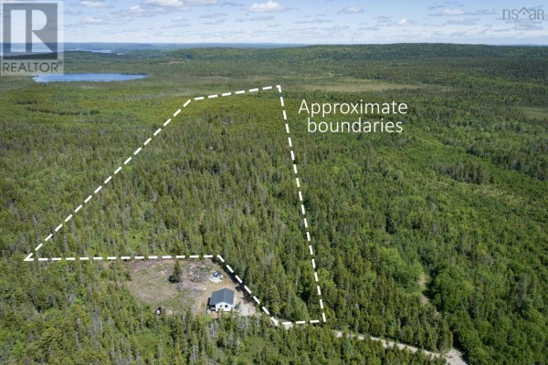 Aerial view showing approximate property boundaries marked with dashed white lines. - Northern Hill Road, Bayswater