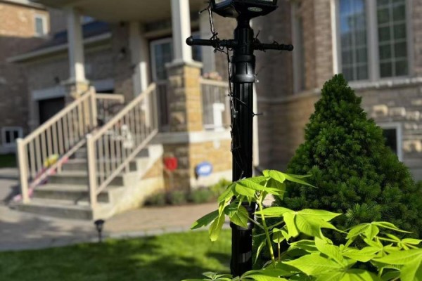 Front porch and steps of a brick house with landscaping and lights. - Second Floor Room A - 936 Goring Circle, Newmarket