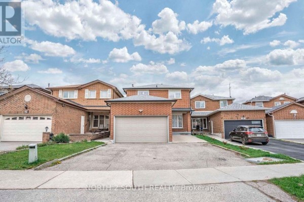 Street view of a suburban neighborhood with brick houses. - Upper - 37 Loire Court, Toronto